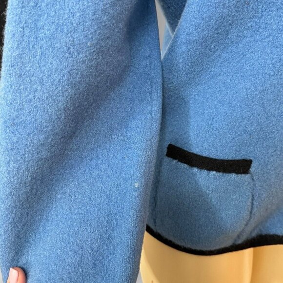 Vintage HAMMER-GEWALKT Orig. Dachstein Blue Cardigan Heavy Wool Sweater - Picture 11 of 16